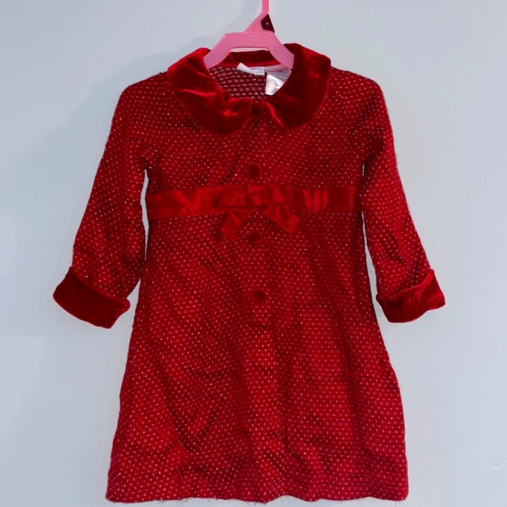 Red & Silver Holiday Winter Dress Jacket Sweater